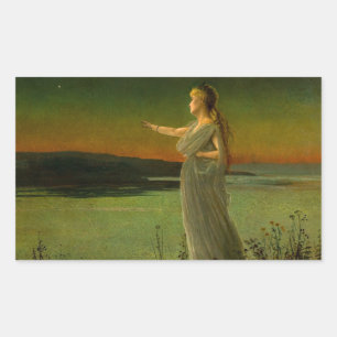 Ariadne bei Naxos John Atkinson Grimshaw Rechteckiger Aufkleber