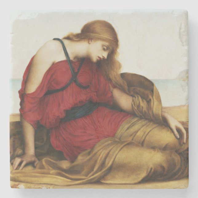 Ariadne in Naxos (klassischer griechischer Mythos) Steinuntersetzer (Vorderseite)