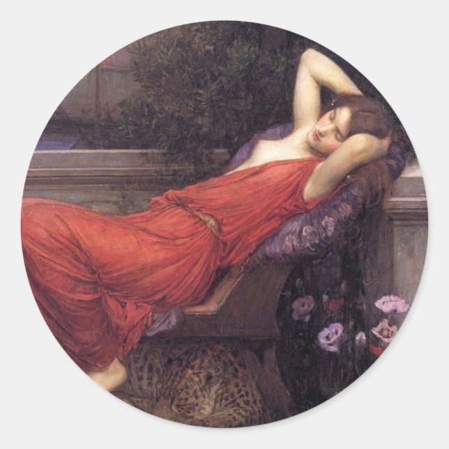Ariadne [John William Waterhouse] Runder Aufkleber (Vorderseite)
