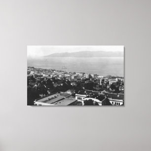 Arial Ansicht von Astoria, Oregon Fotografie Leinwanddruck