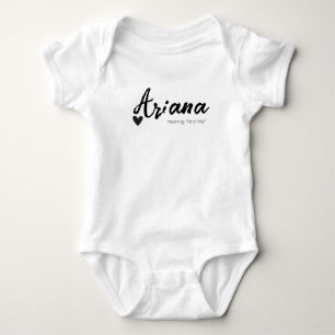 Ariana Name Reveal Bedeutung Minimal moderne Schwa Baby Strampler