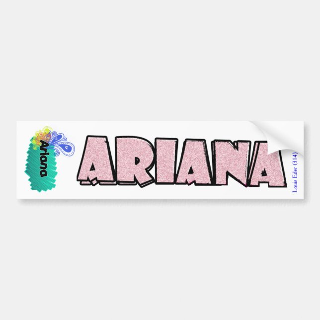 Ariana Nametag Autoaufkleber (Vorne)