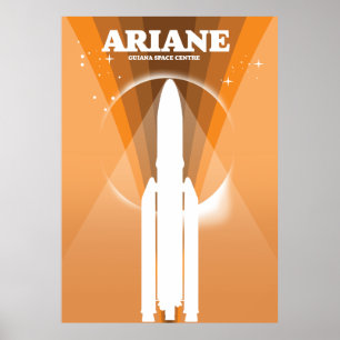 Ariane Guiana Weltraumbahnhof Kunst Poster