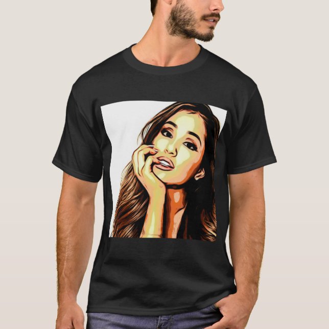Arianna Grande Foto Face Design T-Shirt (Vorderseite)