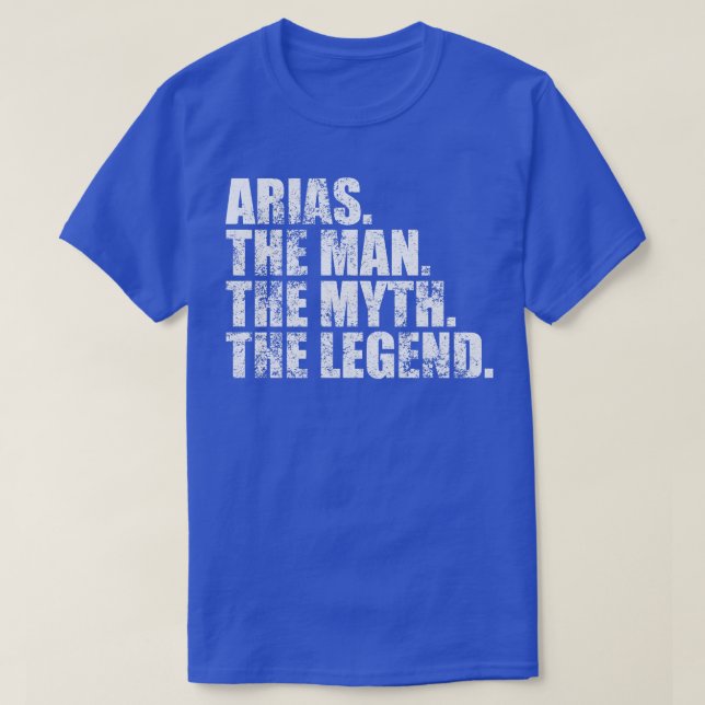 Arias Arias Familienname Arias Nachname Arias Surn T-Shirt (Design vorne)