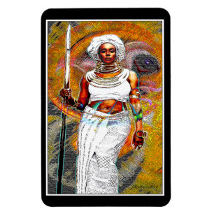 Arican Female Warrior Magnet
