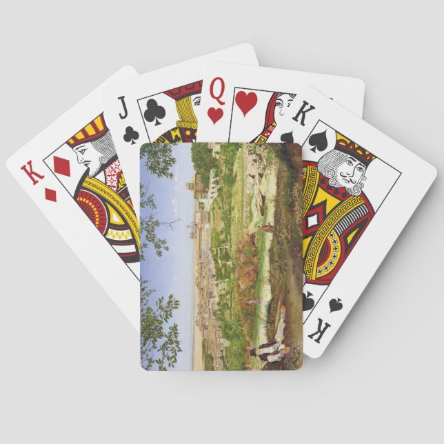 Ariccia, Italien, 1860 (Öl auf Platte) Spielkarten (Rückseite)