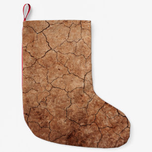 Arid Risse Erosion Risse Wüste Kleiner Weihnachtsstrumpf