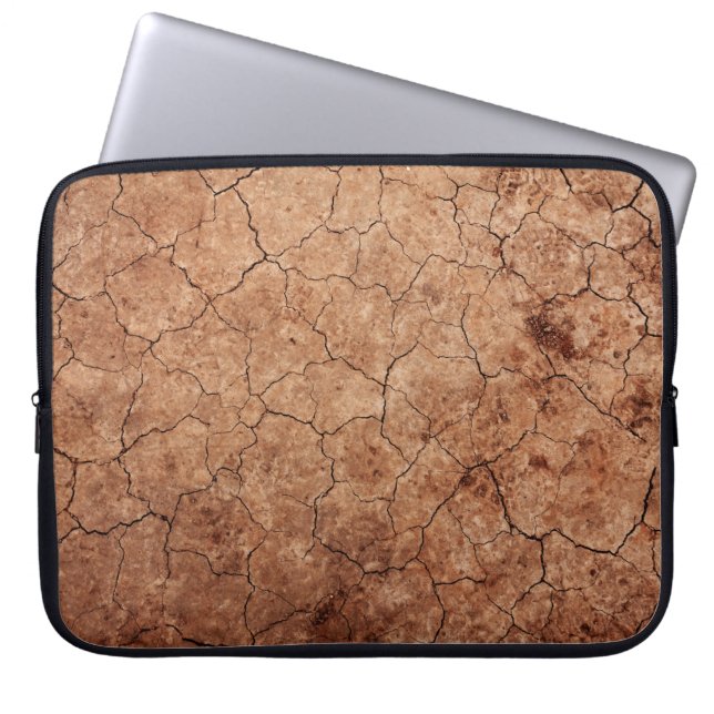 Arid Risse Erosion Risse Wüste Laptopschutzhülle (Vorderseite)