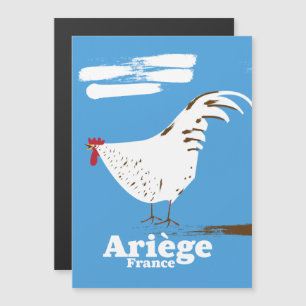 Ariège France Reiseplakat. Magnetkarte