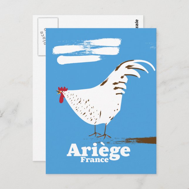 Ariège France Reiseplakat. Postkarte (Vorne/Hinten)