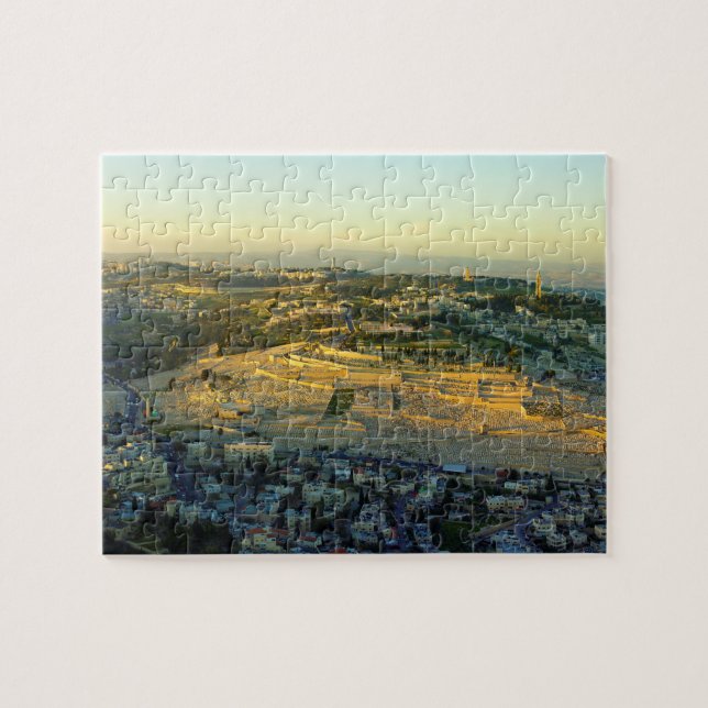 Ariel-Ansicht des Ölbergs Jersalem Israel Puzzle (Horizontal)