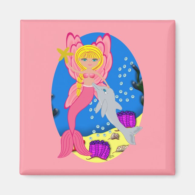 Ariel, die rosa Merfaery und das Dolphin Square Ma Magnet (Vorne)
