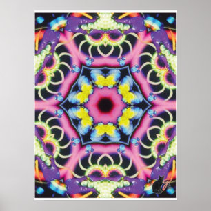 Ariel Kinetic Collage Kaleidoscope Poster