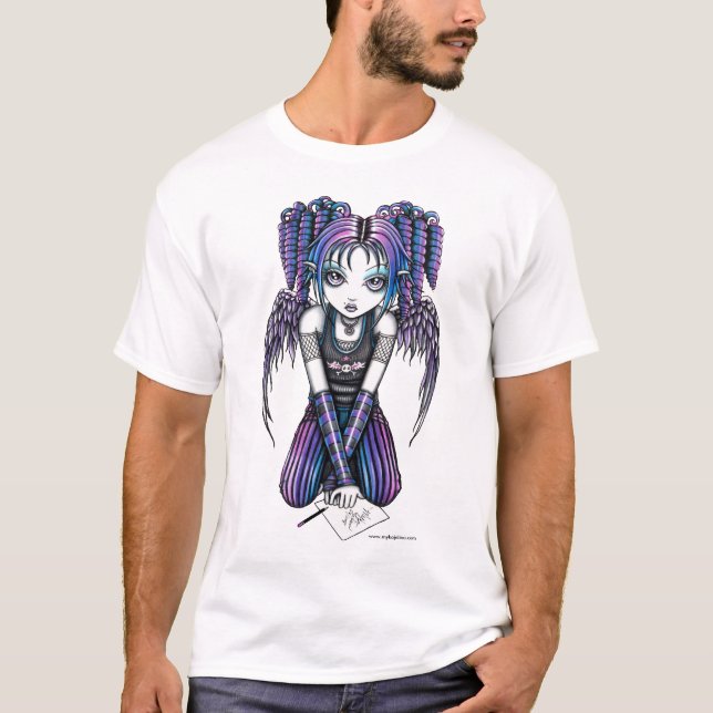 Ariel niedliches Emo, das Fee zeichnet, scherzt T-Shirt (Vorderseite)
