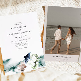 ARIEL Tropical Ocean Corean Manta Ray Beach Foto Einladung