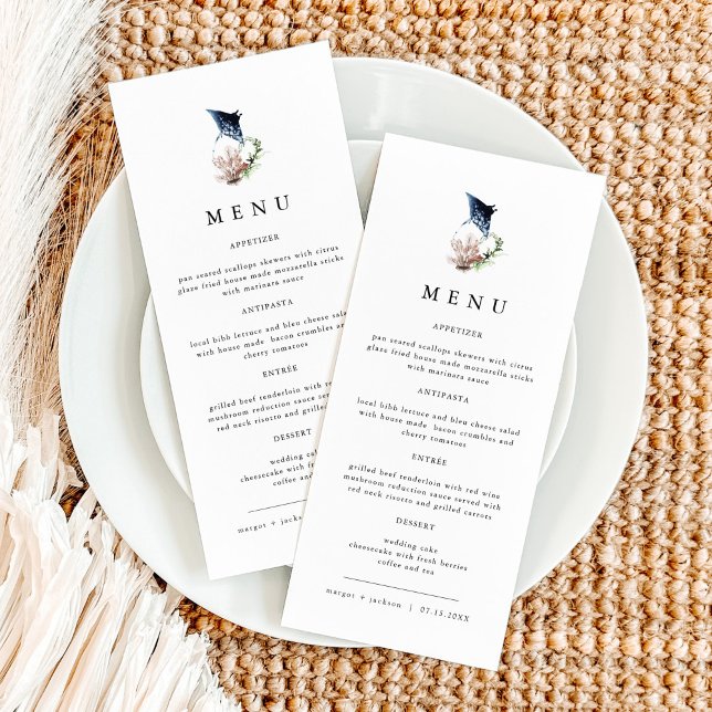 ARIEL Tropical Ocean Corean Manta Ray Beach Menü Menükarte (Von Creator hochgeladen)