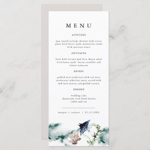 ARIEL Tropical Ocean Corean Manta Ray Beach Menü Menükarte