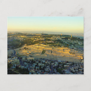 Ariel View of the Mount of Olebt Jersalem Israel Postkarte