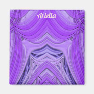 ARIELLA ~ 3D-Fraktal Design lila blau Magnet