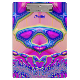 ARIELLA ~ BIZARRE 3D! ~ Pink Blue Green Original Klemmbrett