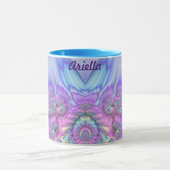 ARIELLA ~ GLOSSY 3D Glossy Pink Lila Blue Tasse (Zentrum)
