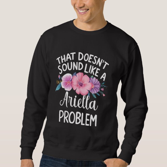 Ariella Personalisierte Niedliche Blume Girls Arie Sweatshirt (Vorderseite)