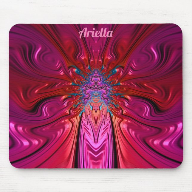 ARIELLA ~ Wild rosa und rot Mousepad (Vorne)