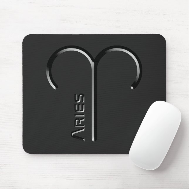 ARIES, abstrakte Gestaltung des Zodiakzeichens, Mousepad (Mit Mouse)