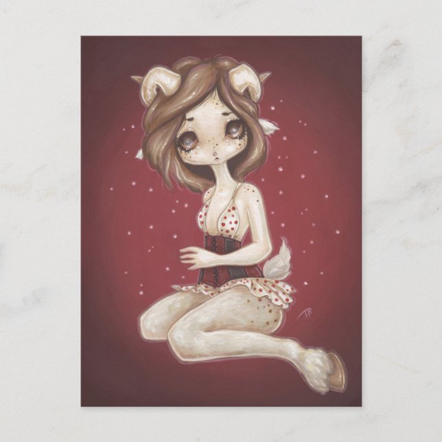Aries Astrologie Fantasy Art Postcard Postkarte (Vorderseite)