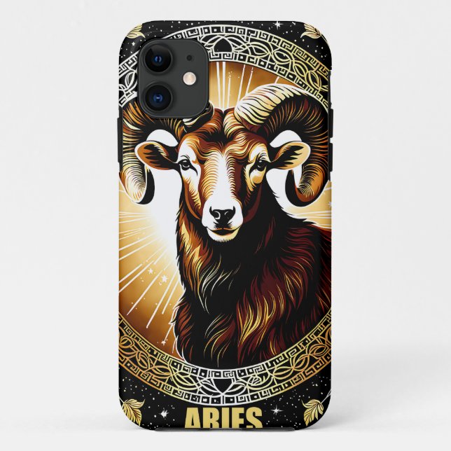 Aries Astrologie-Zeichen Case-Mate iPhone Hülle (Rückseite)