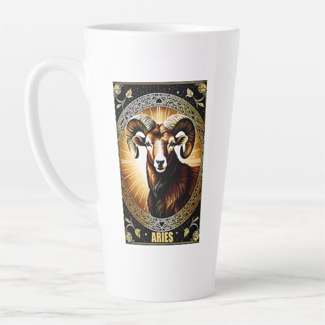 Aries Astrologie-Zeichen Milchtasse (Links)