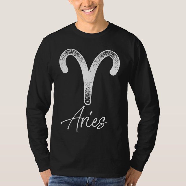 Aries Astrology and Horoscope Zodiac Sign T-Shirt (Vorderseite)