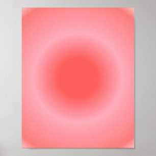 Aries Aura Gradient Zodiac, Rosa Farbton Poster