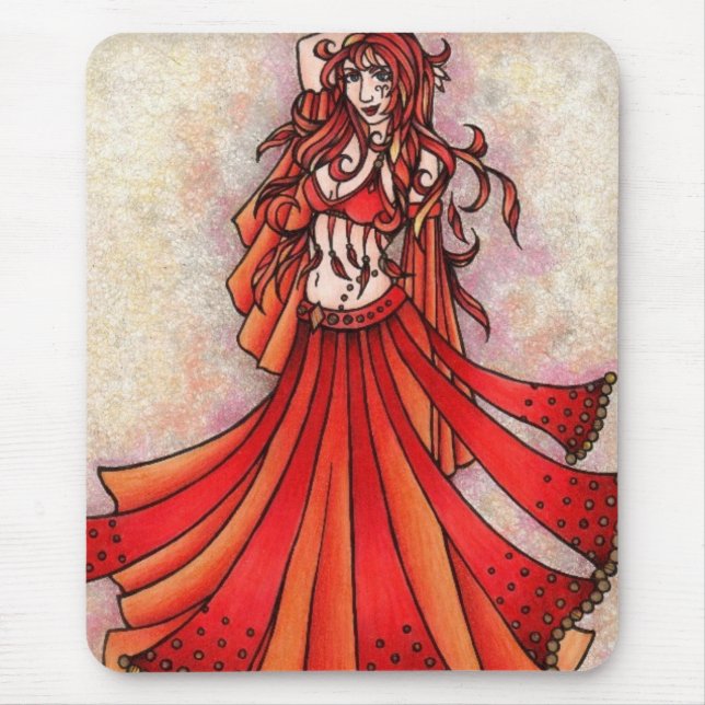Aries Belly Dancer Art Mousepad (Vorne)