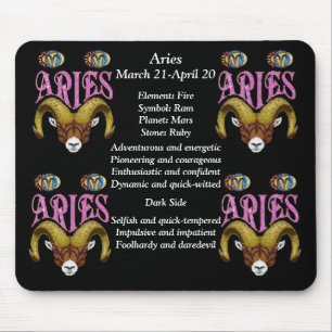 Aries Birth Sign Zodiac Mouse Pad Mousepad
