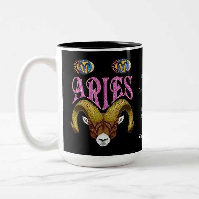Aries Birth Sign Zodiac Tasse (Links)