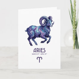Aries Birthday Card Feiertagskarte