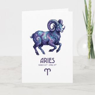 Aries Birthday Card Feiertagskarte