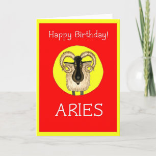 Aries Birthday Card Karte