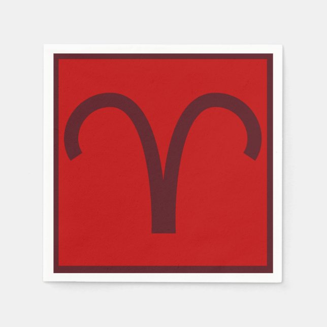 Aries Birthday Party Napkins Serviette (Vorderseite)