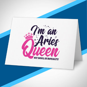 Aries Birthday Queen Astrologie Zodiac Sign Soul Karte