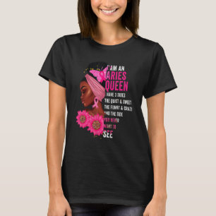 Aries Black Queen Ich habe 3 Seiten April Girl Wom T-Shirt