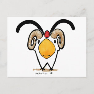 Aries Chicken Postcard Postkarte