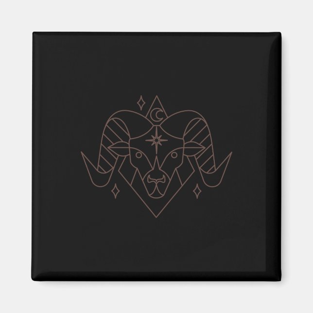 Aries Christmas Zodiac Horoskop Astrologie Magnet (Vorne)