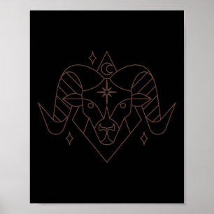 Aries Christmas Zodiac Horoskop Astrologie Poster