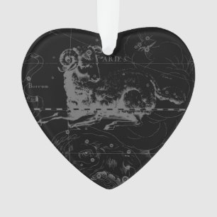 Aries Constellation Map Gravur von Hevelius Ornament