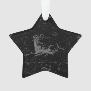 Aries Constellation Map Gravur von Hevelius Ornament