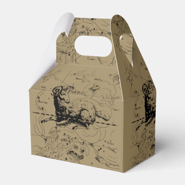 Aries Constellation Map Hevelius circa 1690 Geschenkschachtel (Rückseite)