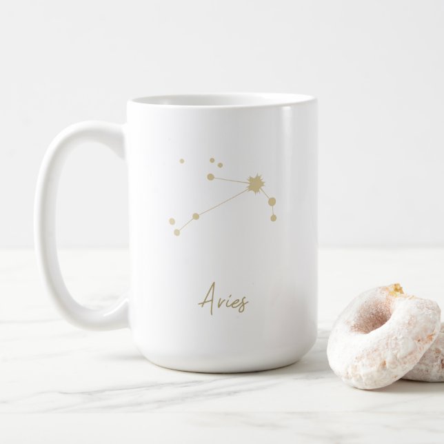 Aries Constellation Zodiac Kaffeetasse (Mit Donut)